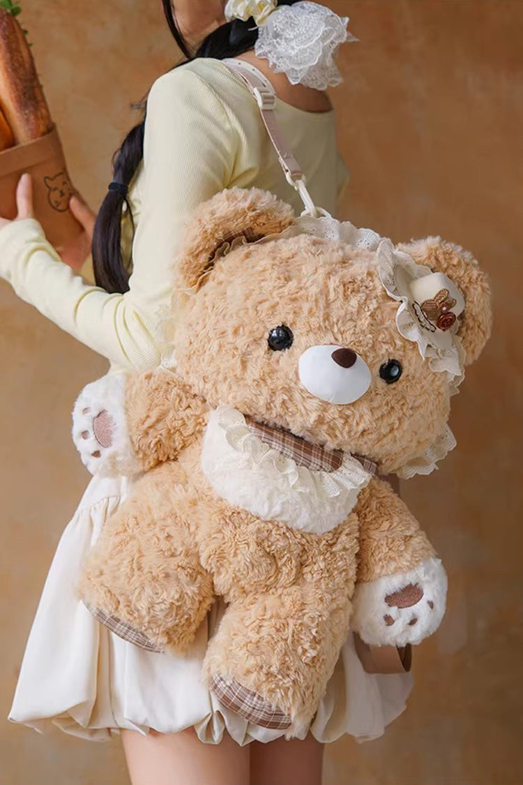 Little Bear Guli Plush Ruffle Lolita Backpack