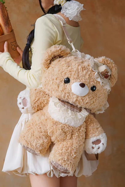 Little Bear Guli Plush Ruffle Lolita Backpack