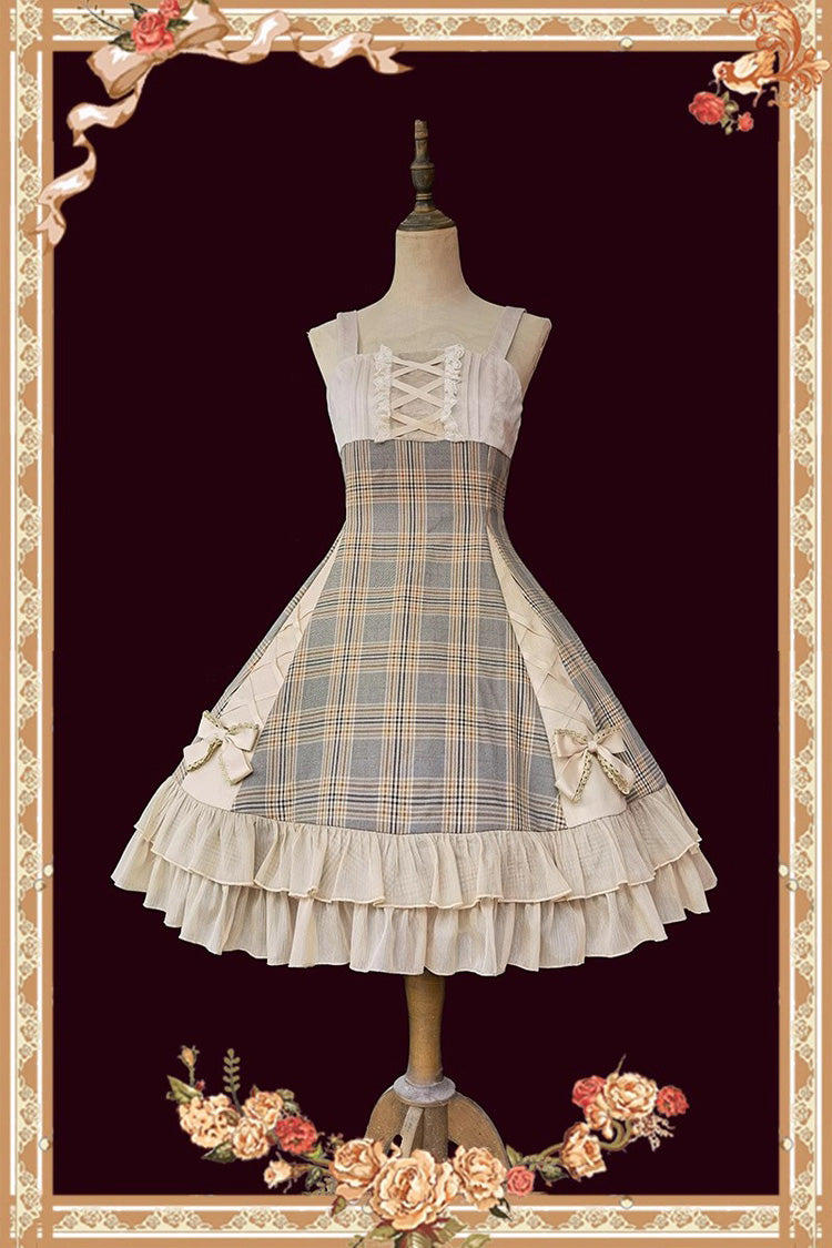 Slim Bowknot Sleeveless Ruffle Classic Lolita Dress with Elegant Backlight