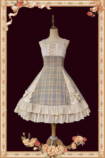 Slim Bowknot Sleeveless Ruffle Classic Lolita Dress with Elegant Backlight
