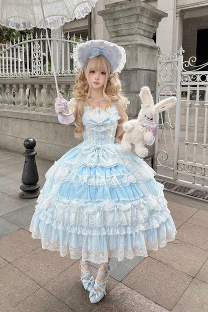 Eternal Floral Message Square Collar Hanayome Embroidered JSK