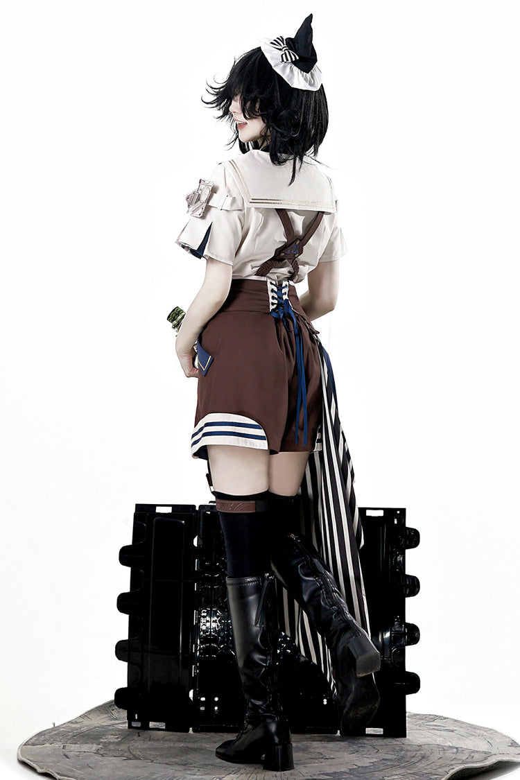 Wonder Equipment Inventor Ouji Punk Lolita Bib Shorts