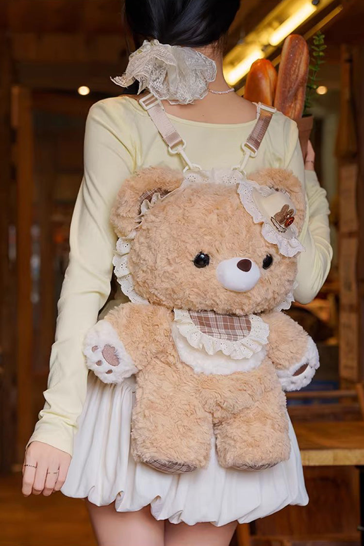 Little Bear Guli Plush Ruffle Lolita Backpack