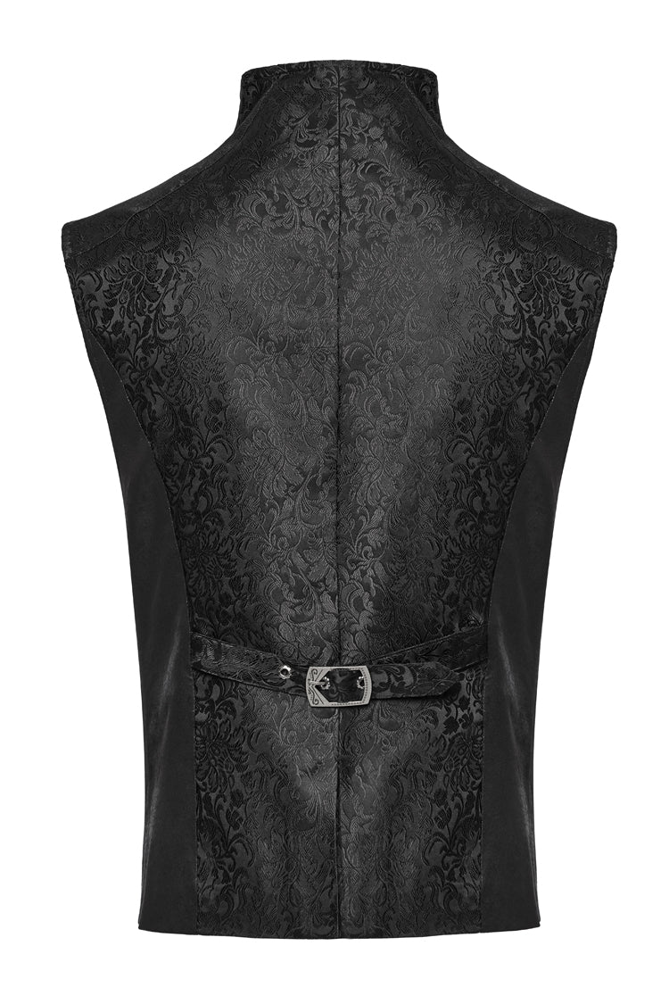 No-Sleeve Eyelet Lace-Up Men's Gothic Waistcoat