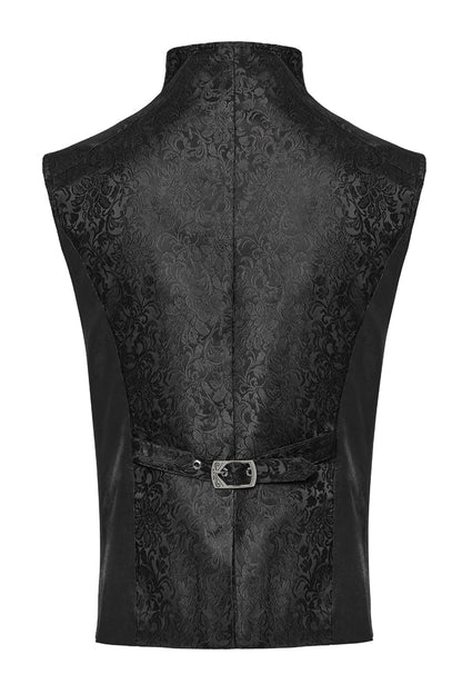 No-Sleeve Eyelet Lace-Up Men's Gothic Waistcoat