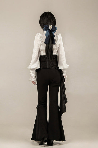 Ebony Long-Sleeve Pirate Style Gothic Trousers - Gold Hunter
