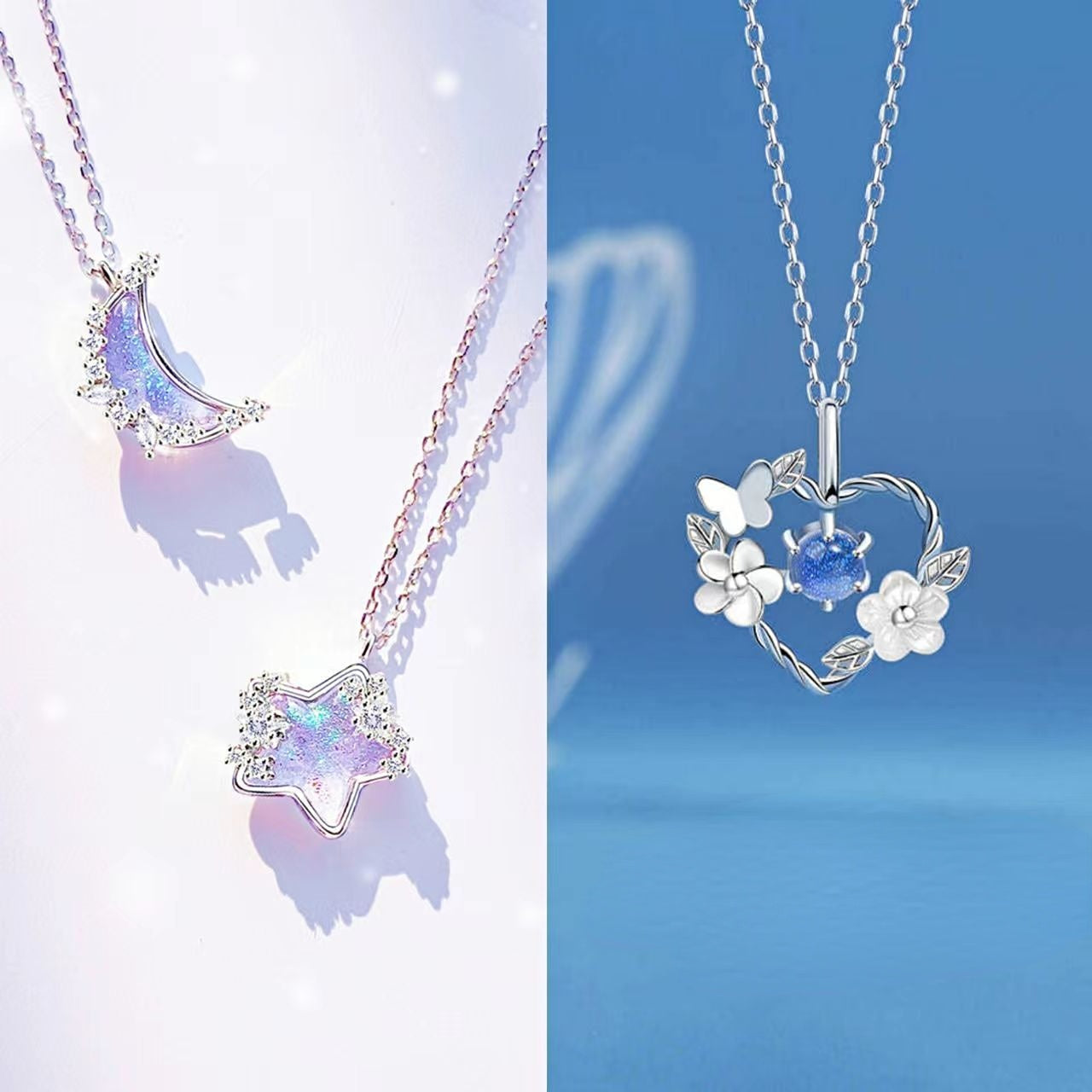 Pastal Magic Heart Necklace