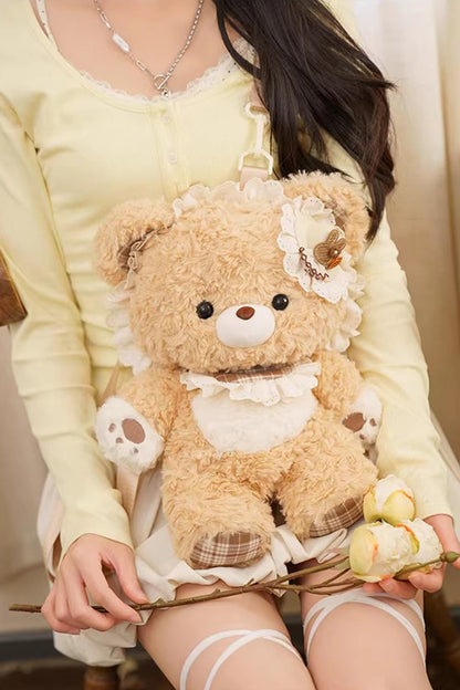 Little Bear Guli Plush Ruffle Lolita Backpack