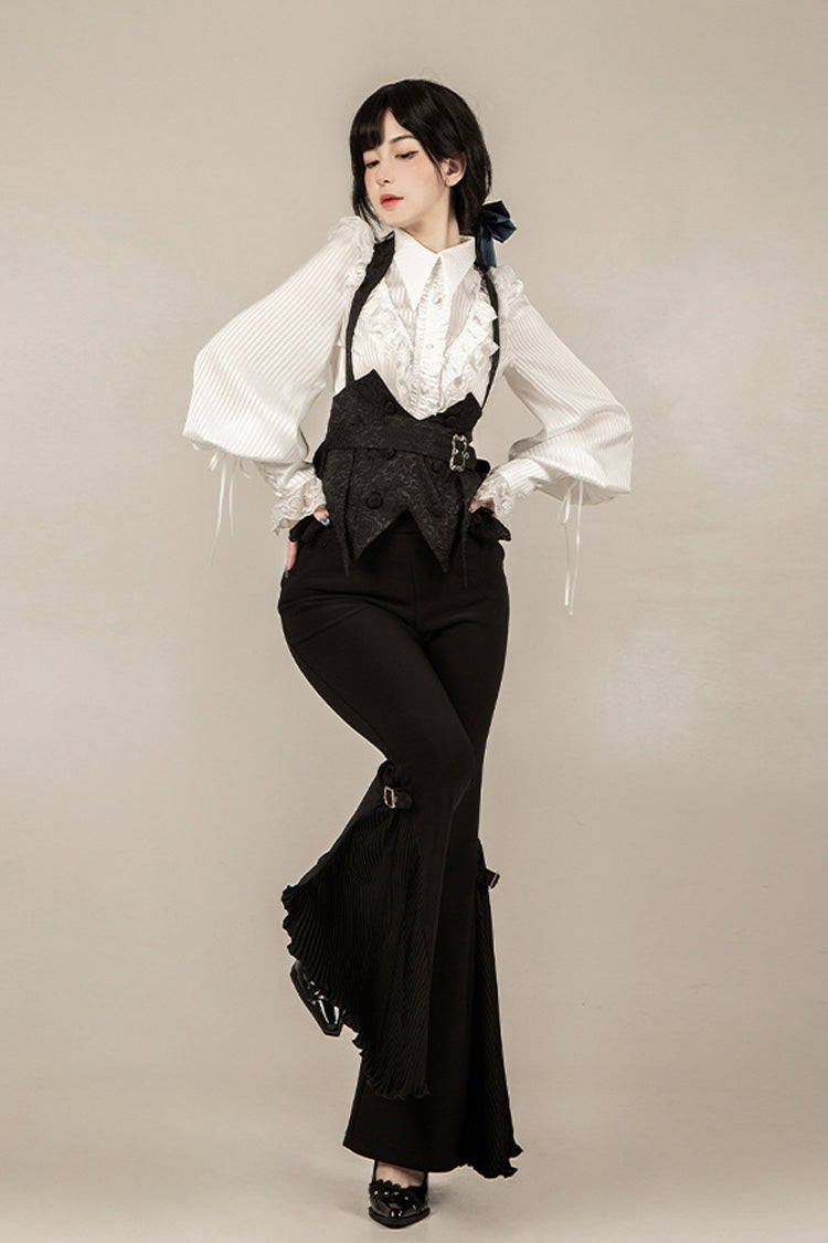 Ebony Long-Sleeve Pirate Style Gothic Trousers - Gold Hunter