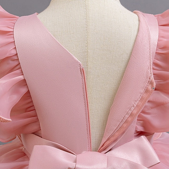 Girls' Dress Asymmetrical Kids Party Floral