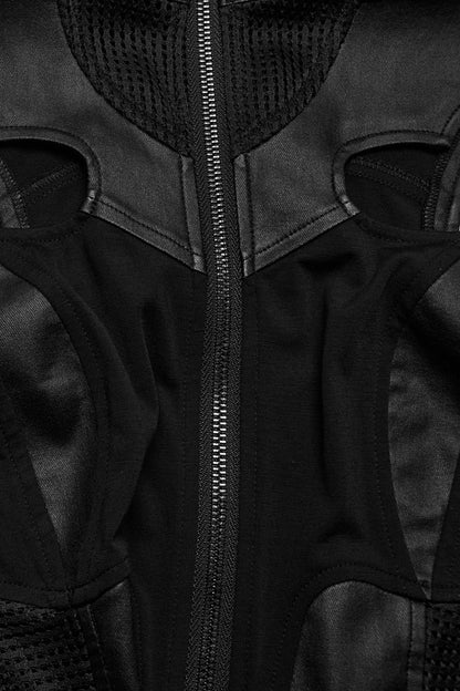 No-Sleeve Knitted Batwing Steampunk Waistcoat