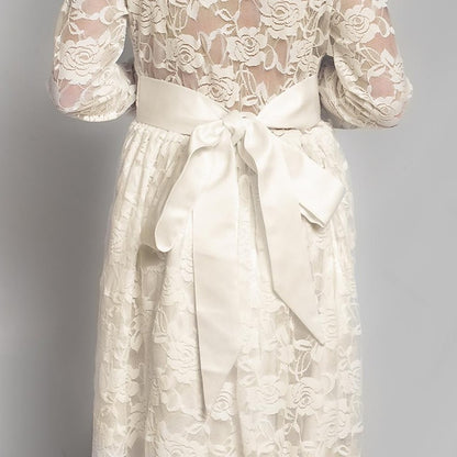 Girls' Flower Kids Solid Long Colored Girl Dress