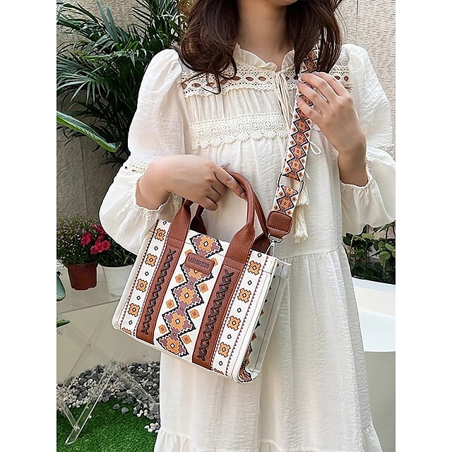 – Ethnic Bag Vintage-Inspired Women's Tote Print Boho
