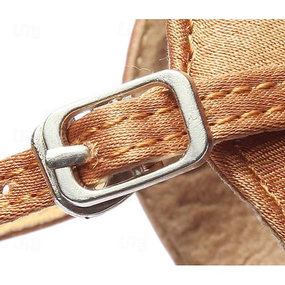 and Satin Shoes Dance Women's Latin Design with Strappy