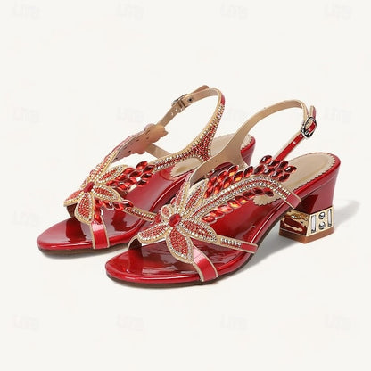 Shoes Toe Wedding Round Party Rhinestone Women's Sandals