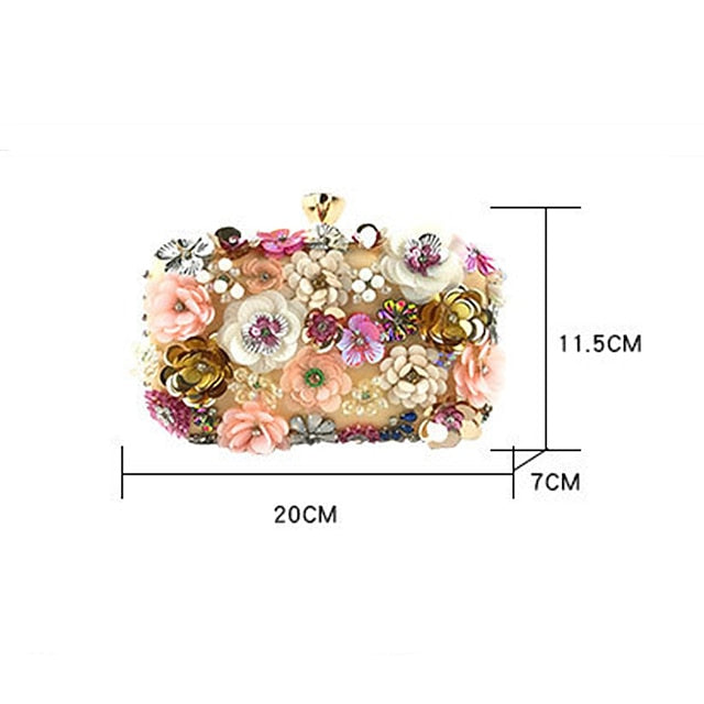 – Clutch Embellished Women's Evening 3D Floral Flower