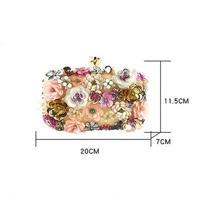 – Clutch Embellished Women's Evening 3D Floral Flower