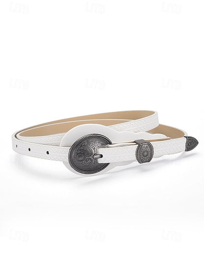 with Women's Vintage Waist Belt Western Leather Faux Carved