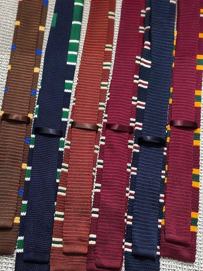 Men's Neck Stripe Woven Stylish Christmas Tie - Knit