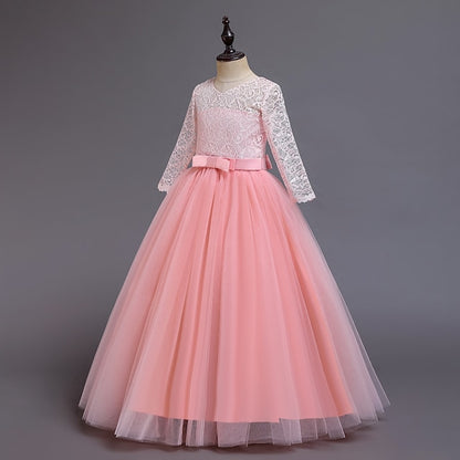 Kids Flower Girl Sleeve Dress Girls' Wedding Half