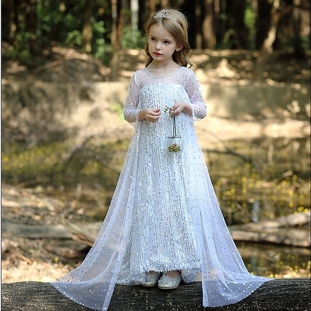 Flower Princess Movie Frozen Dress Girls' Elsa Girl
