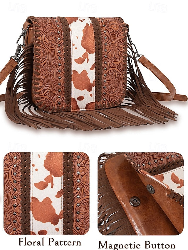 Faux Leather Women's Shoulder Multi-Pocket - Crossbody Bag