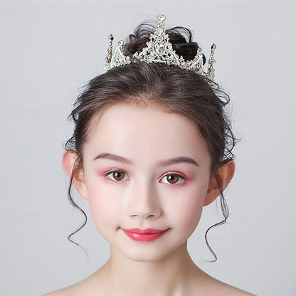 Flower Solid Girls' Kids Girl Long Color Party Dress