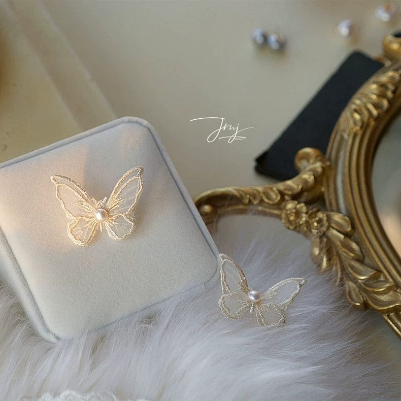 Embroidery Butterfly Earrings