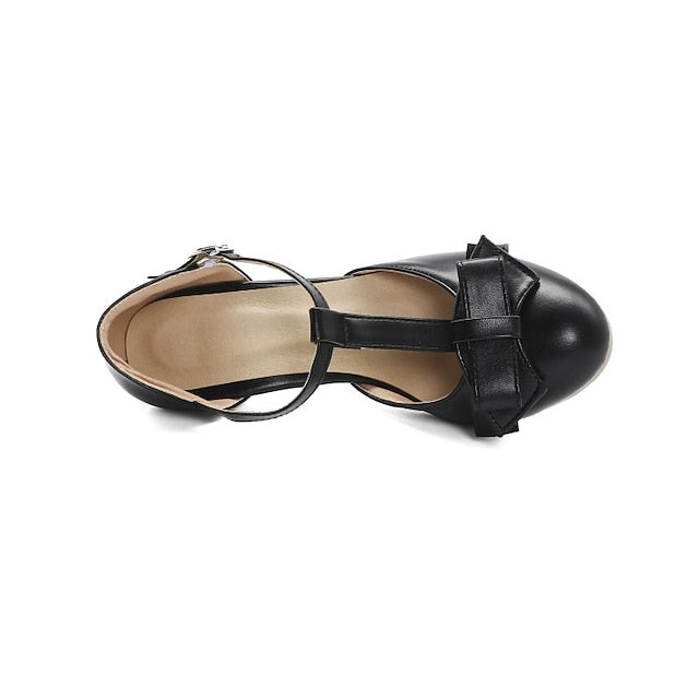 Heels Retro Green Chunky 1950s T-Strap Vintage Bow – Mint with