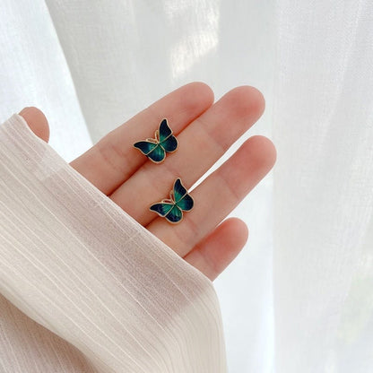 Enamel Butterfly Earrings