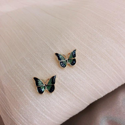 Enamel Butterfly Earrings