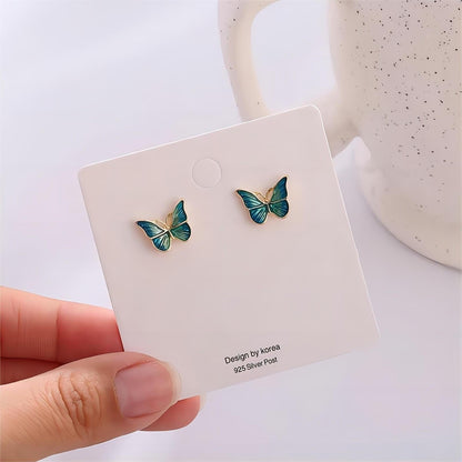 Enamel Butterfly Earrings