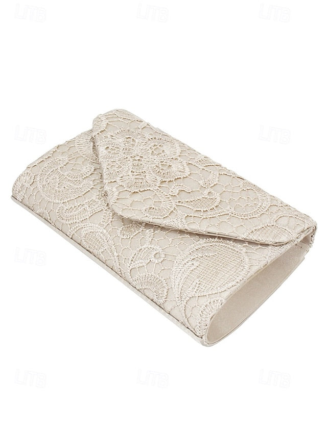 Lace with Chain Bag Women's Evening Strap Clutch