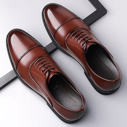 Cap-Toe Brown Classic Men's Oxford Shoes Design –