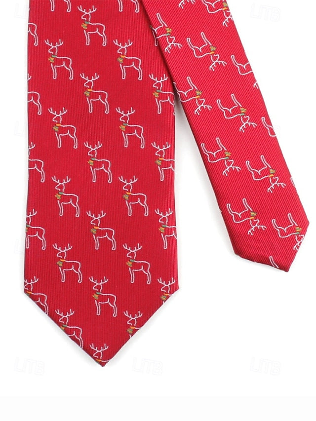Christmas Men's Necktie Santa with