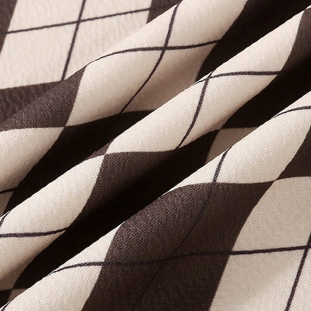 Girls' Block Color Kids Dress Set Pieces Long Suits 2