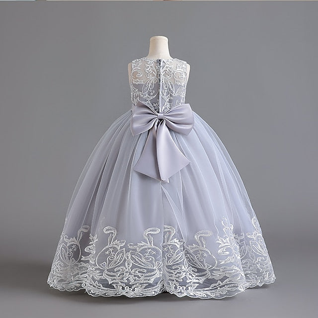 Girls' Christening Flower Kids Wedding Dress Sleeveless