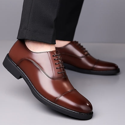 Cap-Toe Brown Classic Men's Oxford Shoes Design –