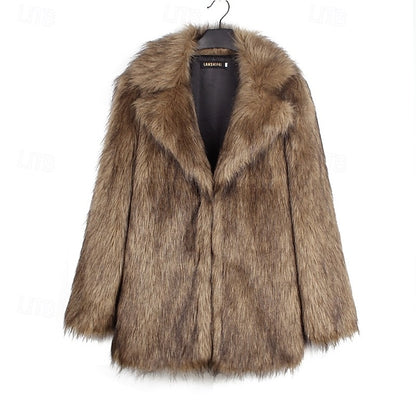Women's Faux Furs Comfortable Warm Coat Fur