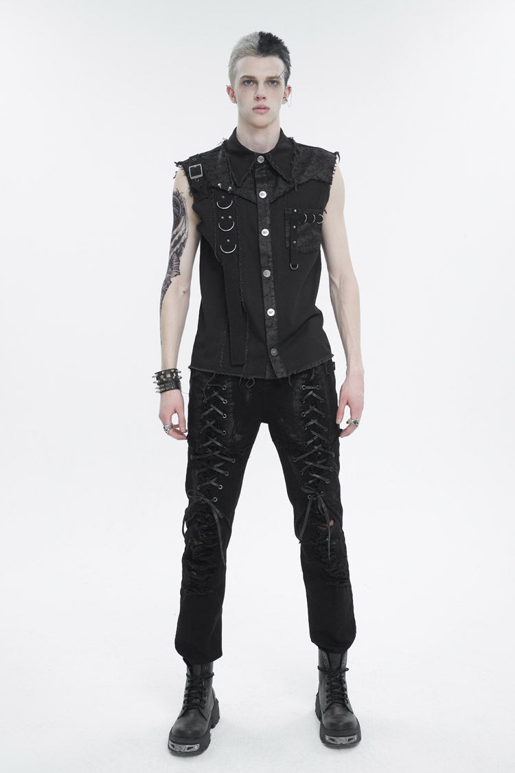 Jet Buckle Splice Raw Punk Vest