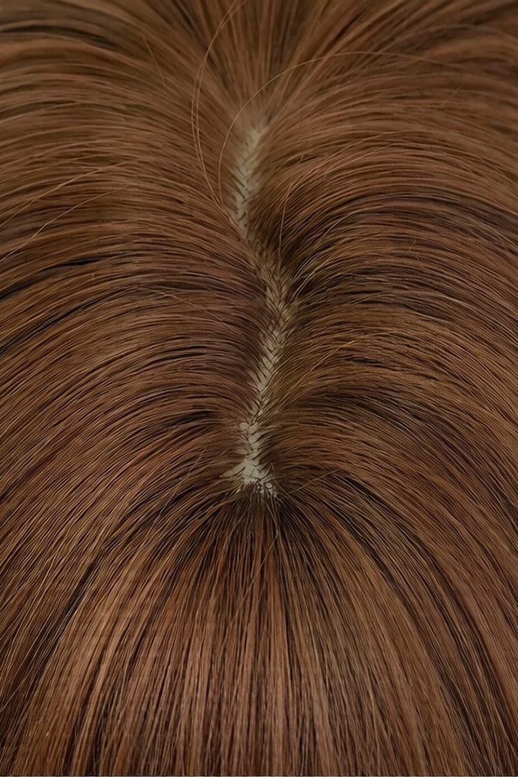 Coffee Milk Full Air Bangs Multi-Layer Collarbone Lolita Wig