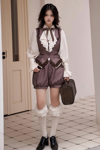 Manchester Striped Prince Ouji Lolita Waistcoat