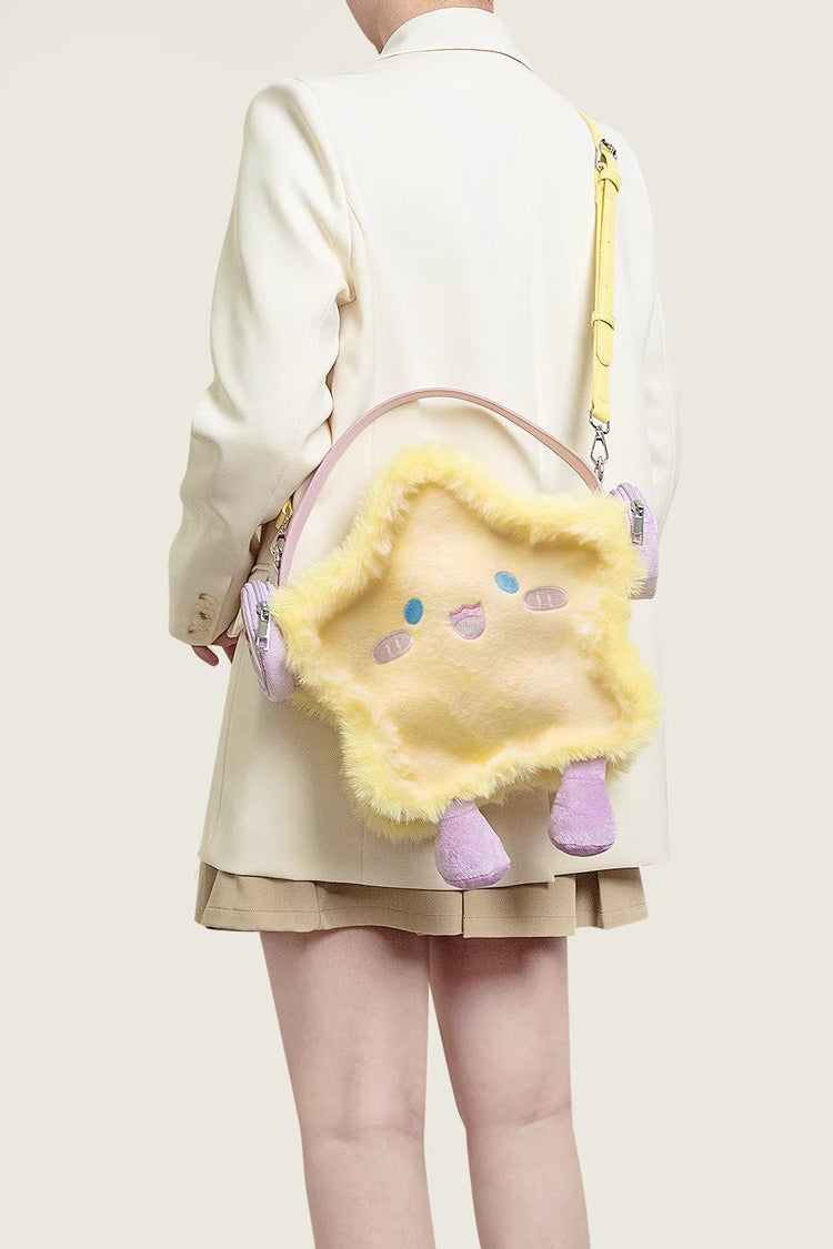 Golden Plush Headphone Star Embroidery Cartoon Sweet Lolita Itabag