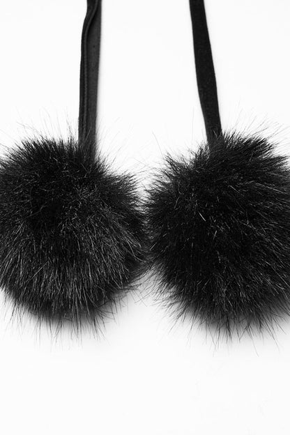 Women's Hooded Gothic Cloak Coat with Faux Fur Splicing Detail