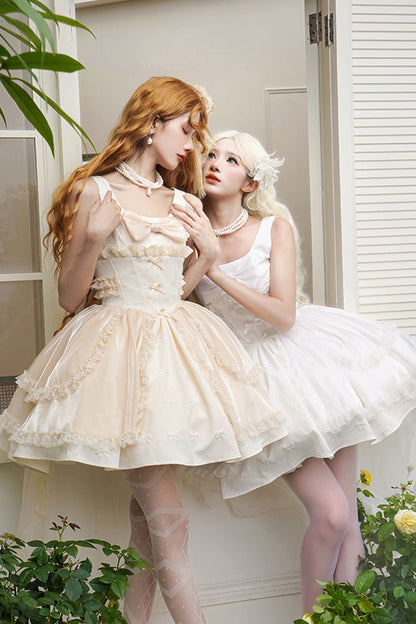 Bowknot Cardigan Sweet Elegant Princess Lolita JSK Dress in Moonlight Symphony
