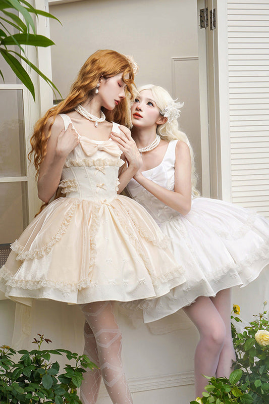 Bowknot Cardigan Sweet Elegant Princess Lolita JSK Dress in Moonlight Symphony