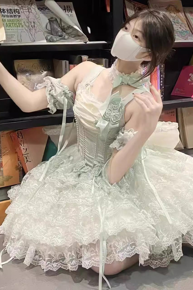 Mint Angel Sweetheart Multi-Layer Lace Ballet Princess Lolita Gown