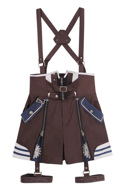 Wonder Equipment Inventor Ouji Punk Lolita Bib Shorts