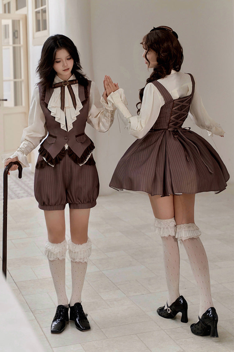 Manchester Striped Prince Ouji Lolita Waistcoat
