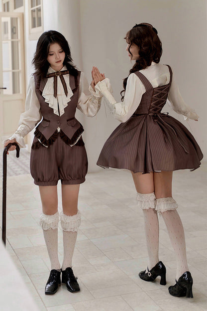 Manchester Striped Prince Ouji Lolita Waistcoat